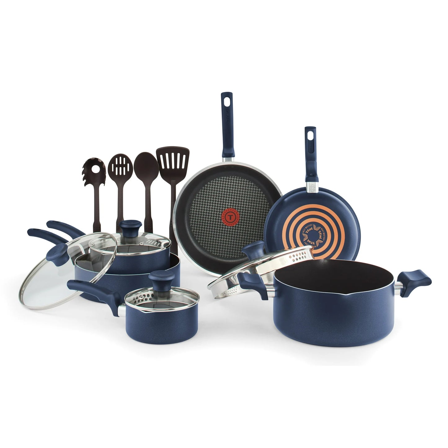 T-Fal Simply Cook Nonstick Cookware Set (14-Pieces) - Blue