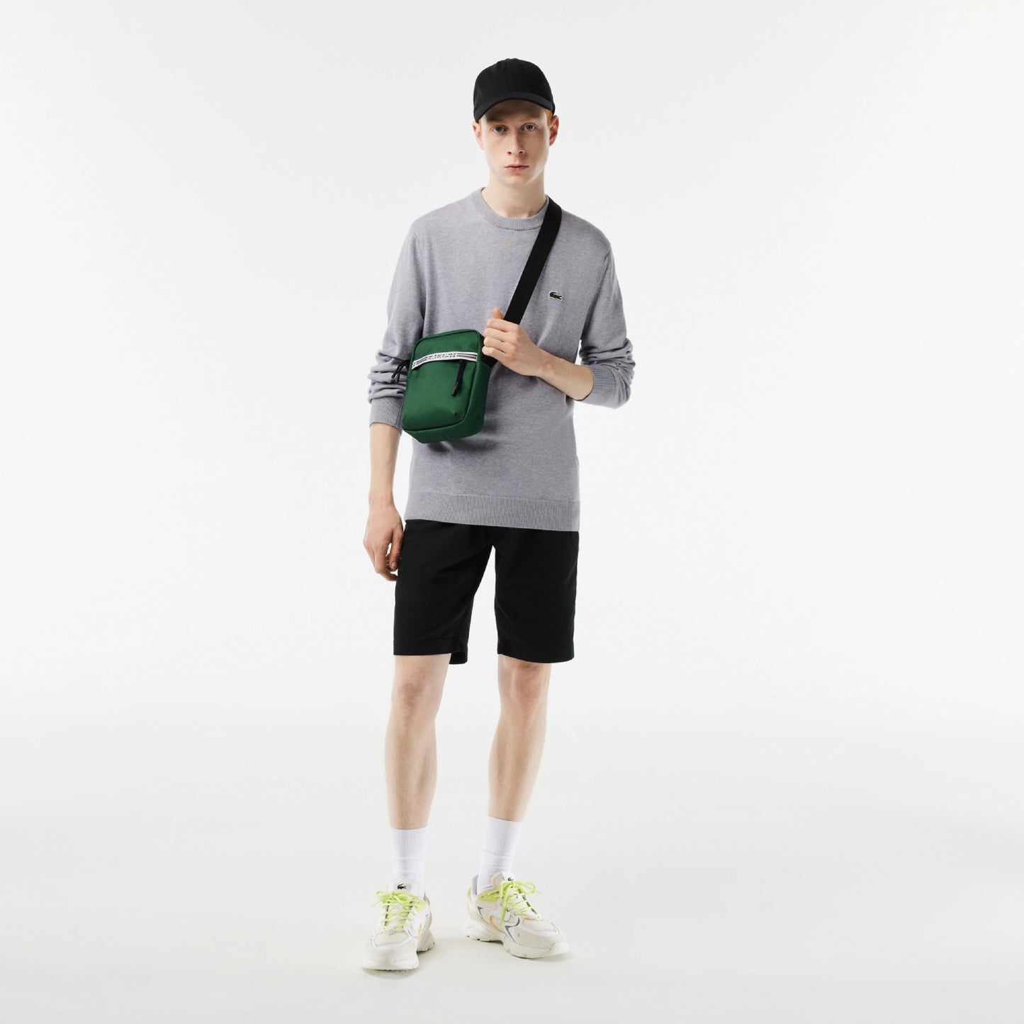 Lacoste Neocroc Vertical Messenger Bag - Vert Noir Blanc (Green)