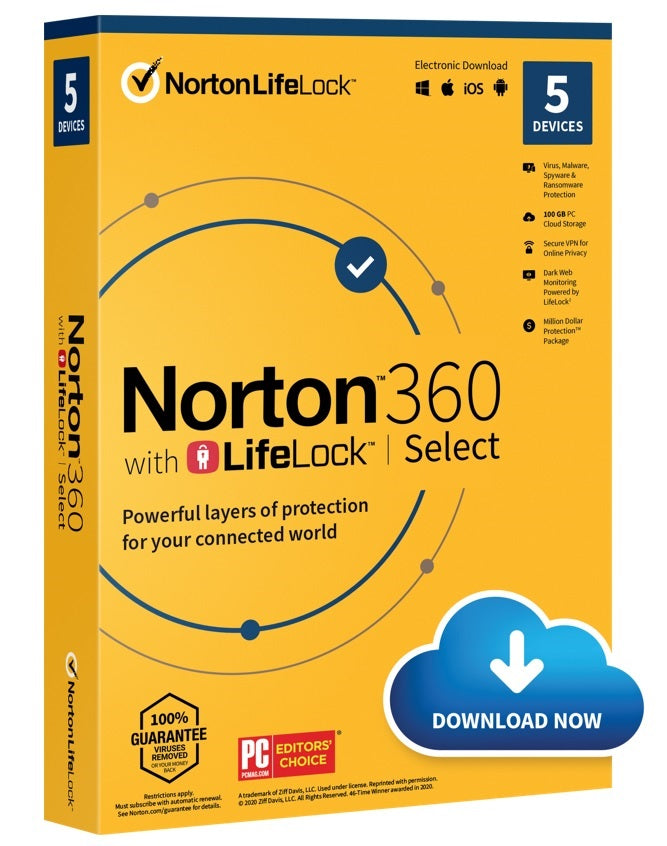 Norton 360 with Lifelock PC/IOS 3 Years-Digital Download