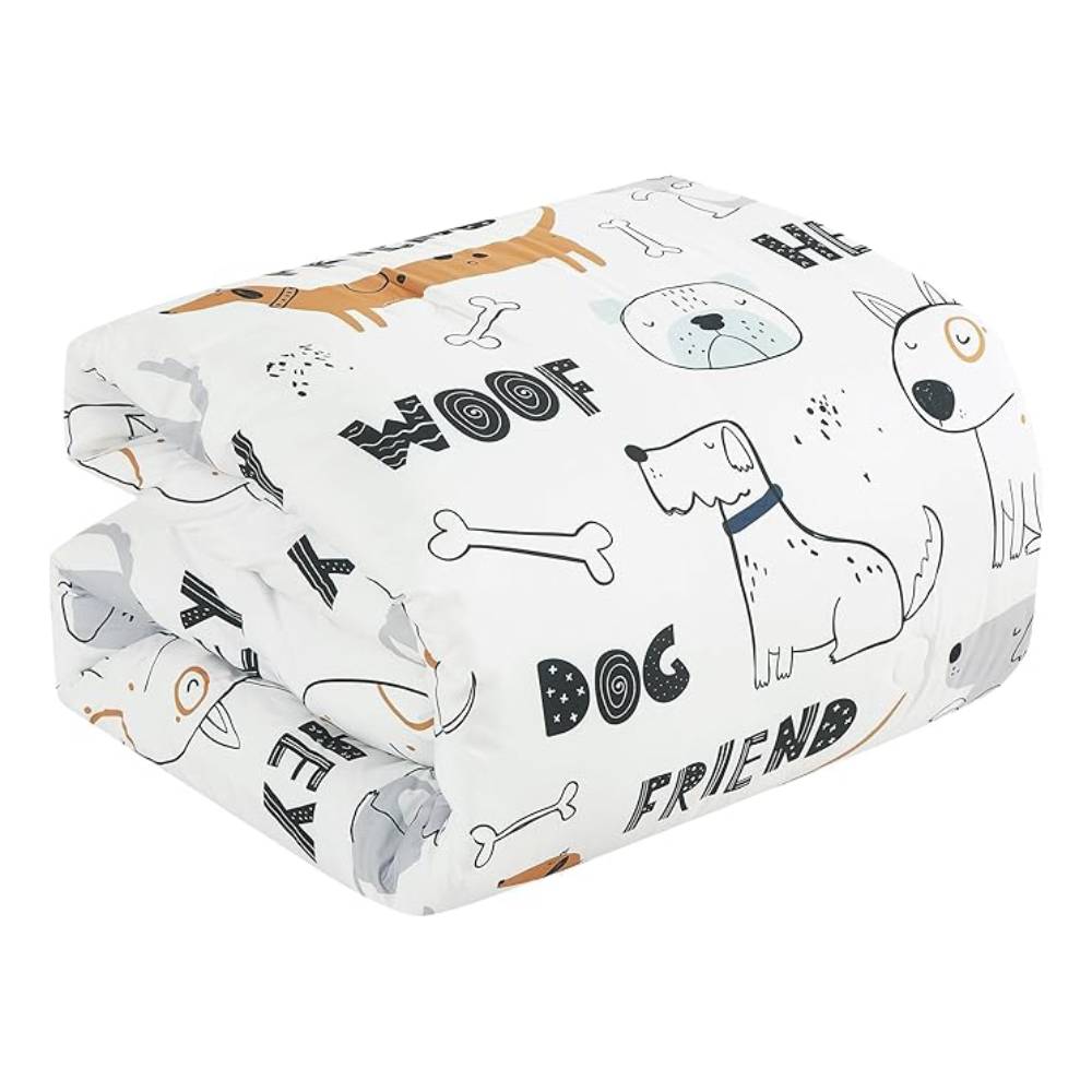 ESCA Woof Friends Kid's Comforter Set (4-Piece) - White