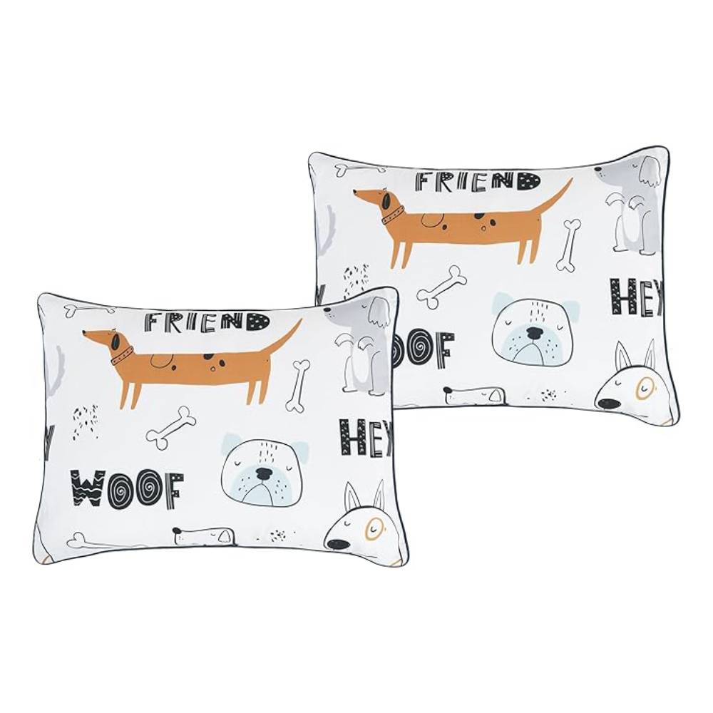 ESCA Woof Friends Kid's Comforter Set (4-Piece) - White