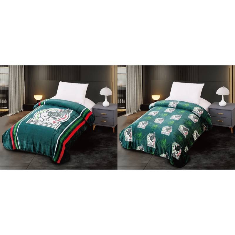 Silicon Valley 60" x 80" Mexico Cloud Soft Twin Size Reversible Blanket - Green