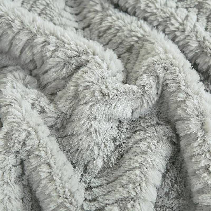 JCrown Amaryllis Oversized Throw Blanket - Gray