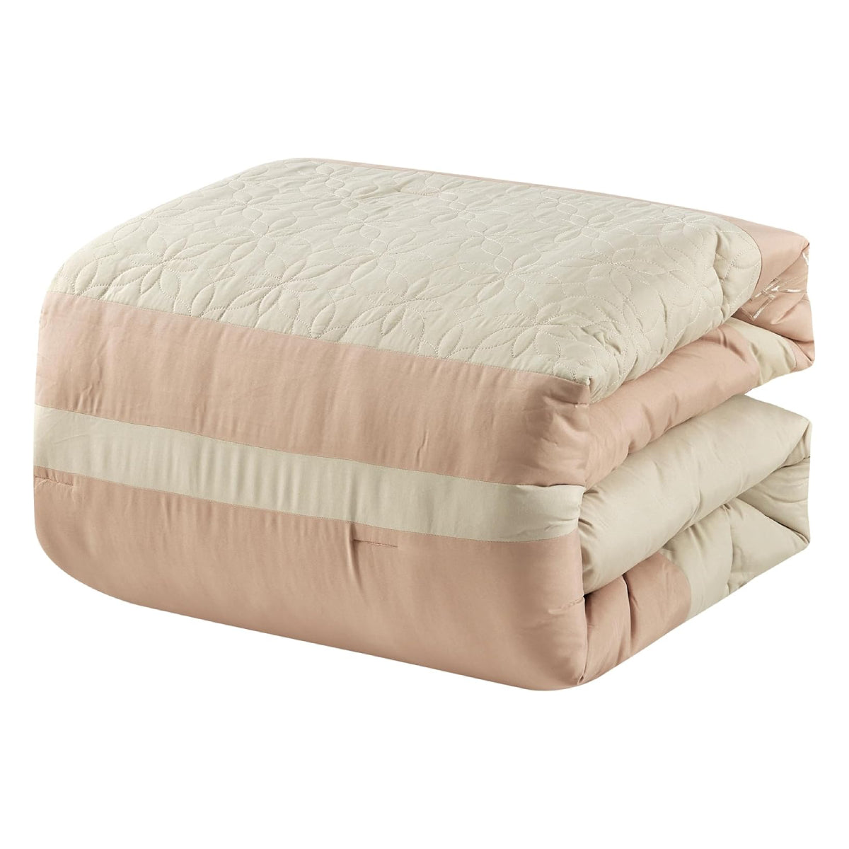ESCA Shadha Comforter Set (7-Piece) - Beige/Pink