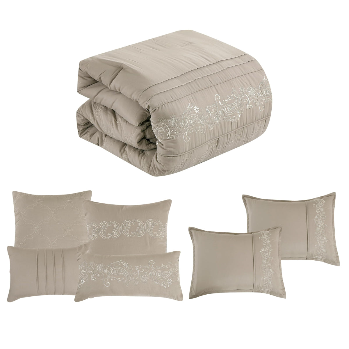 ESCA Ujana Comforter Set (7-Piece) - Beige