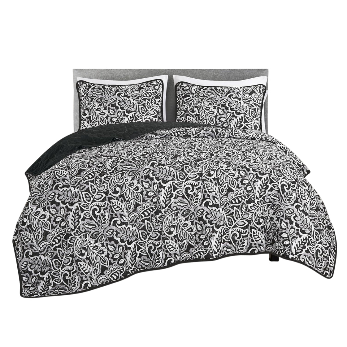ESCA Oasis Bedspread Set (3-Piece) - Black/White