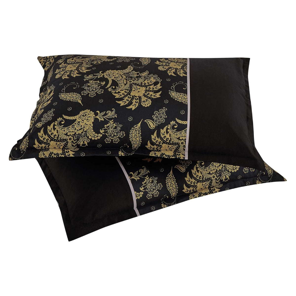 ESCA Dubh Comforter Set (7-Piece) - Black/Yellow