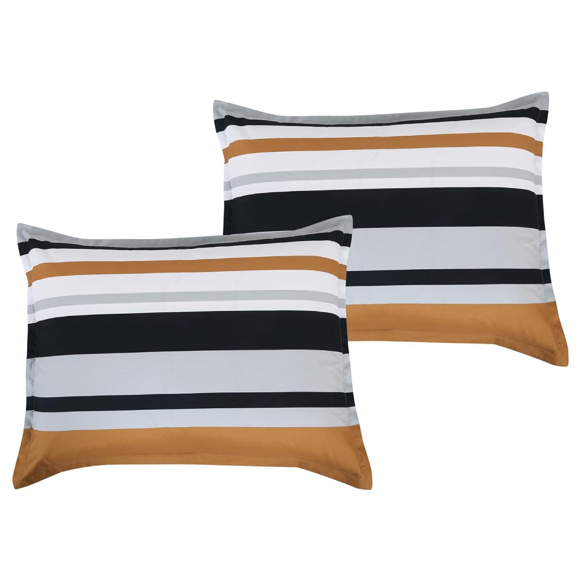 ESCA Keawe Comforter Set (6-Piece) - Black/Orange