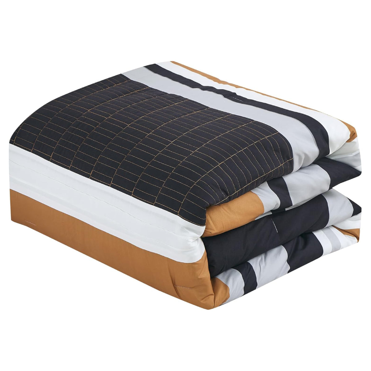 ESCA Keawe Comforter Set (6-Piece) - Black/Orange