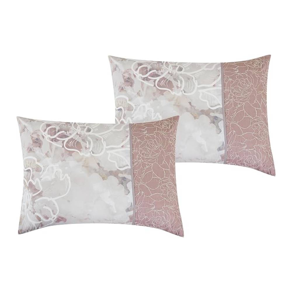 ESCA Floral Nayomi Comforter Set (7-Piece) - Pink