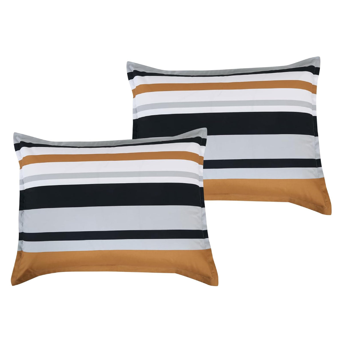 ESCA Keawe Comforter Set (6-Piece) - Black/Orange