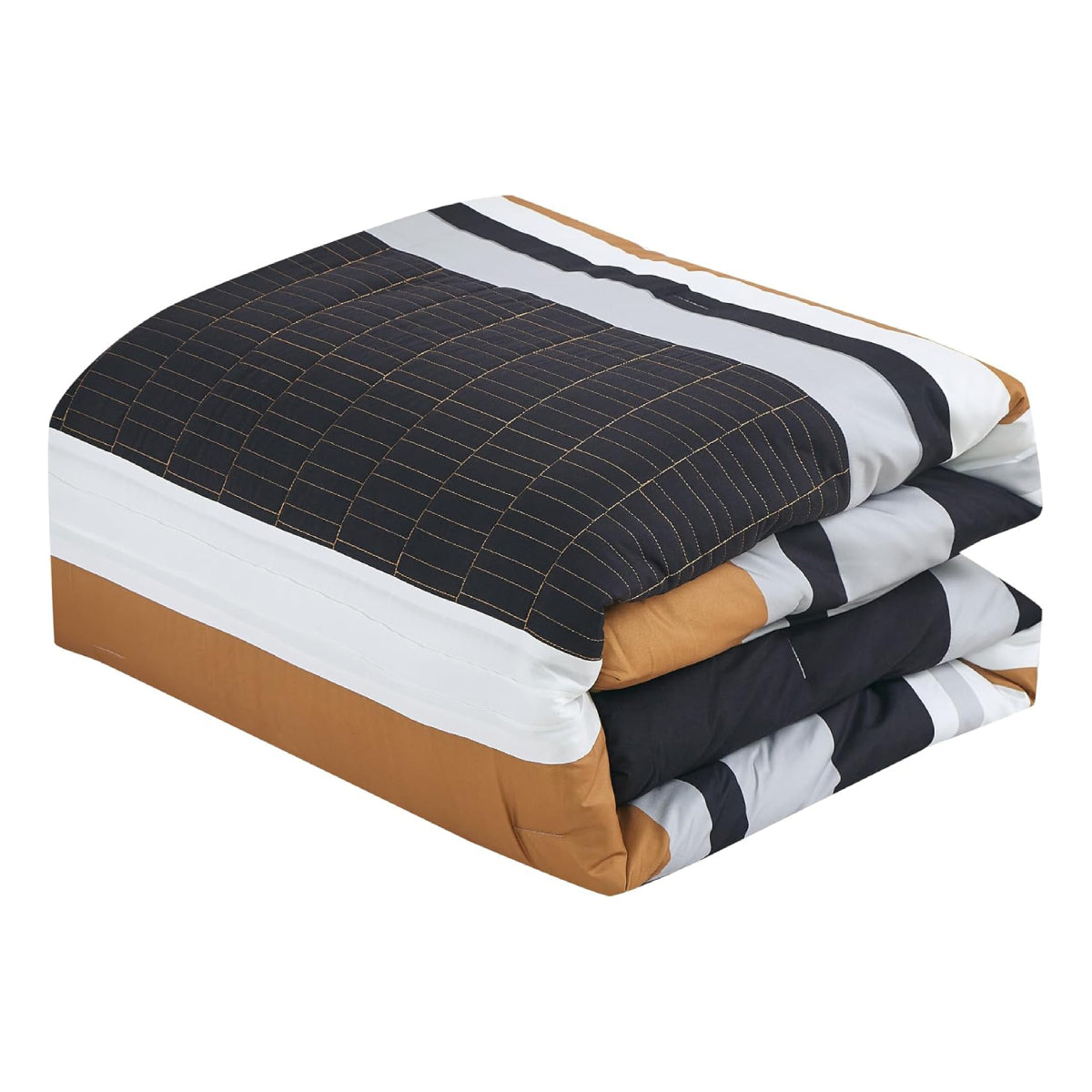ESCA Keawe Comforter Set (6-Piece) - Black/Orange