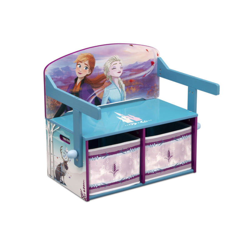 Delta Children Frozen II 3-in-1 Design Convertible Activity Bench with Tons of Storage - Multicolor