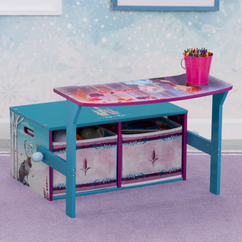 Delta Children Frozen II 3-in-1 Design Convertible Activity Bench with Tons of Storage - Multicolor