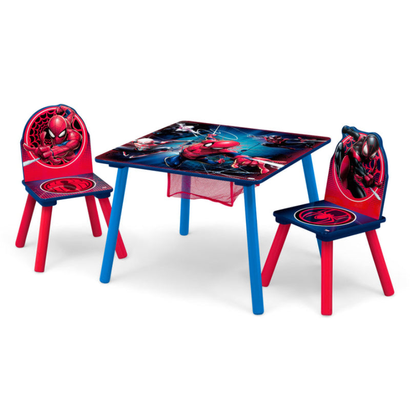 Delta Children Spider-Man Table and Chair Set with Storage - Blue/Red