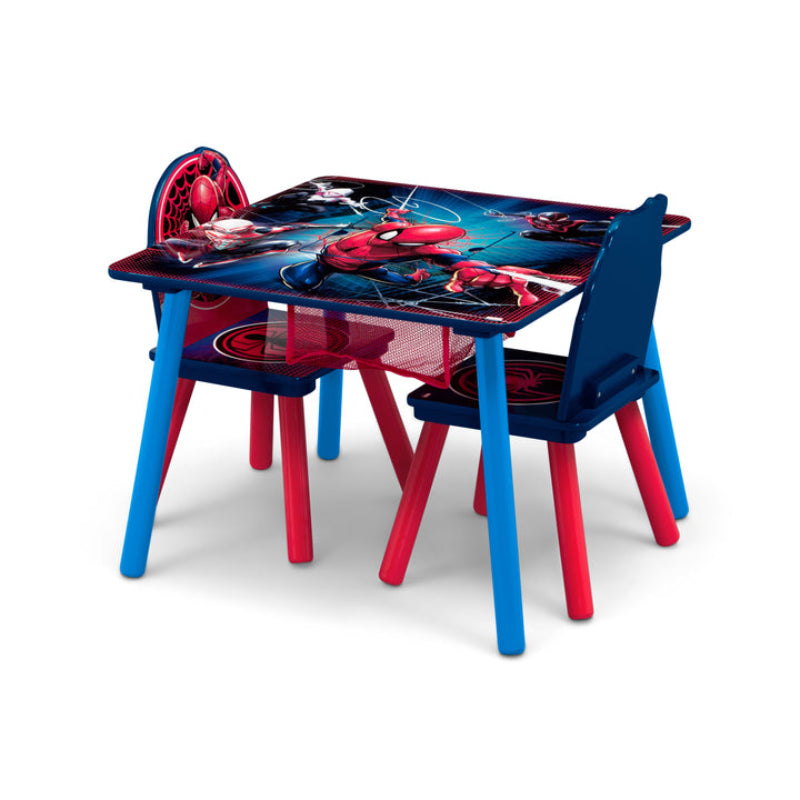 Delta Children Spider-Man Table and Chair Set with Storage - Blue/Red