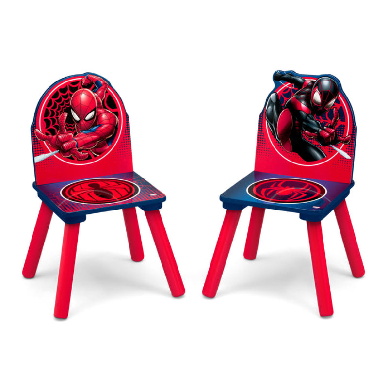Delta Children Spider-Man Table and Chair Set with Storage - Blue/Red