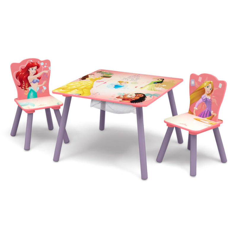 Delta Children Princess Table and Chair Set with Storage - Pink