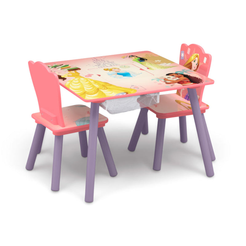 Delta Children Princess Table and Chair Set with Storage - Pink