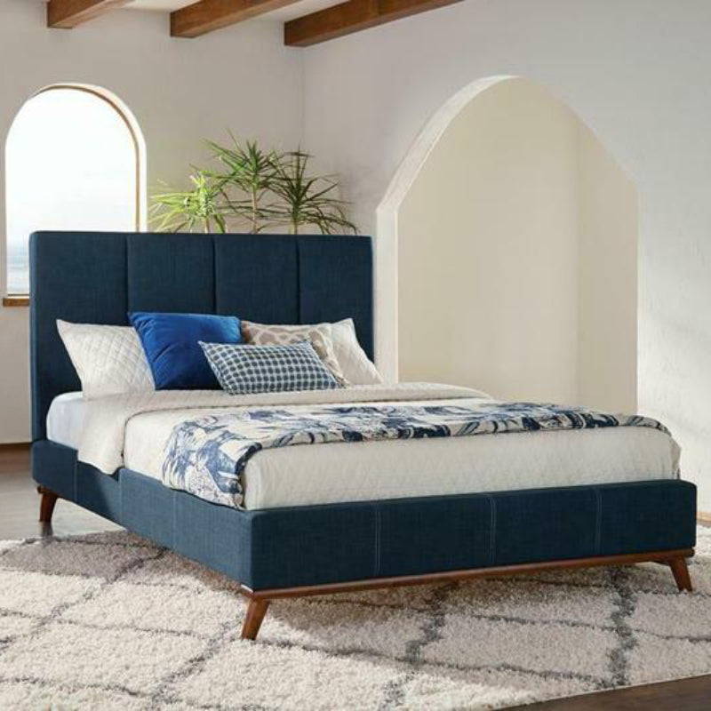 Charity Upholstered Queen Bed by Coaster Furniture - Blue