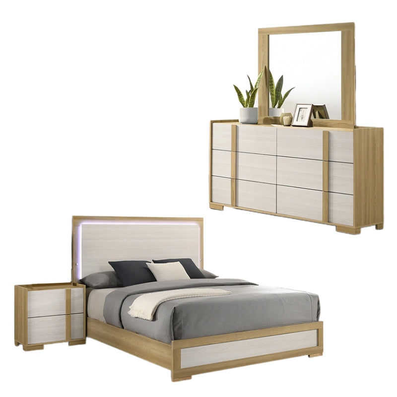 Hyland Eastern King Bedroom Set (4-Piece) by Coaster - Brown