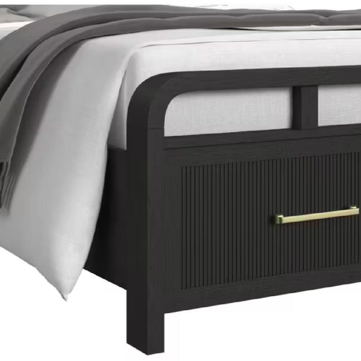 Melbourine Queen Size (4-Piece) Bedroom Set by Elements - Black