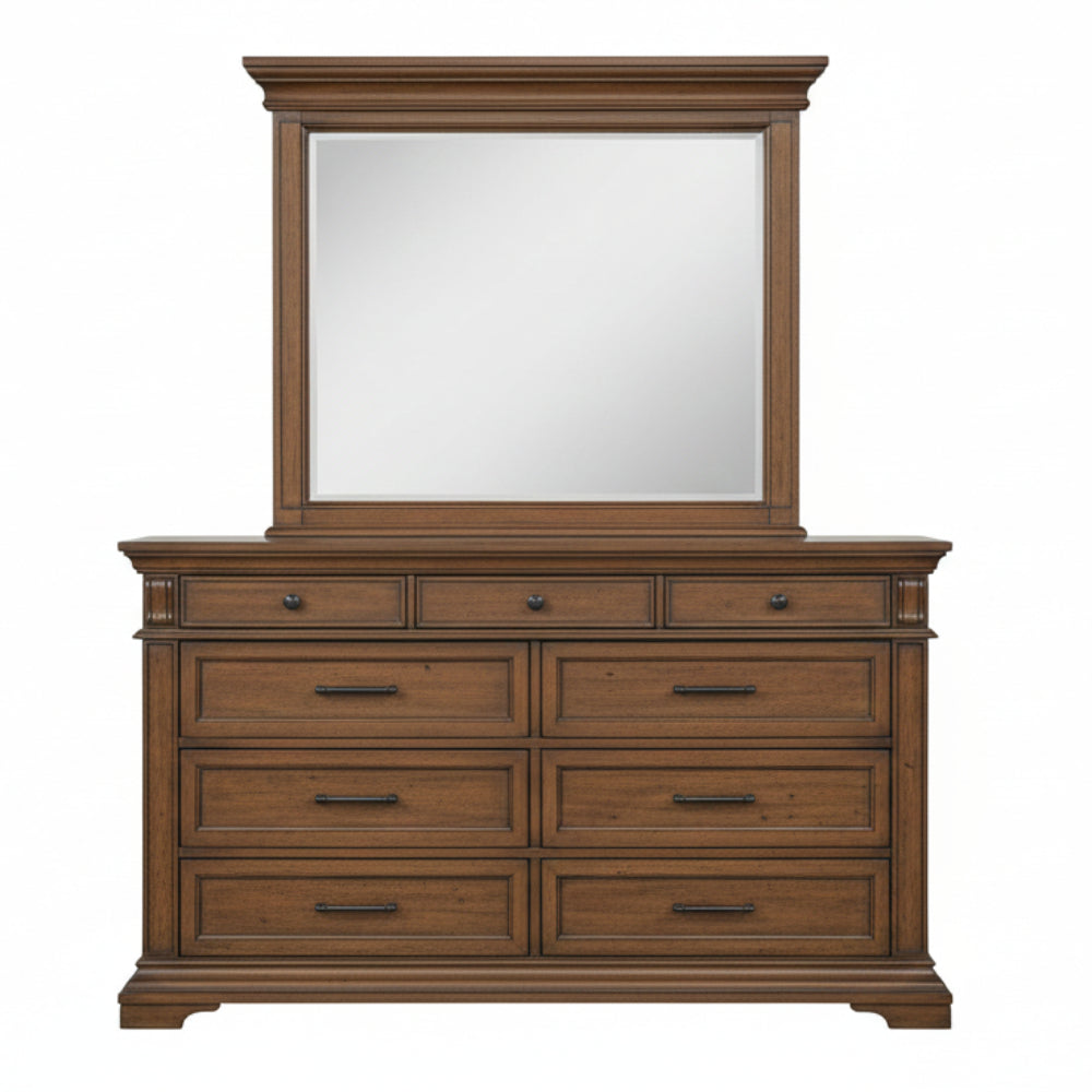 Kent Queen Size (4-Piece) Bedroom Set by Best Home - Brown