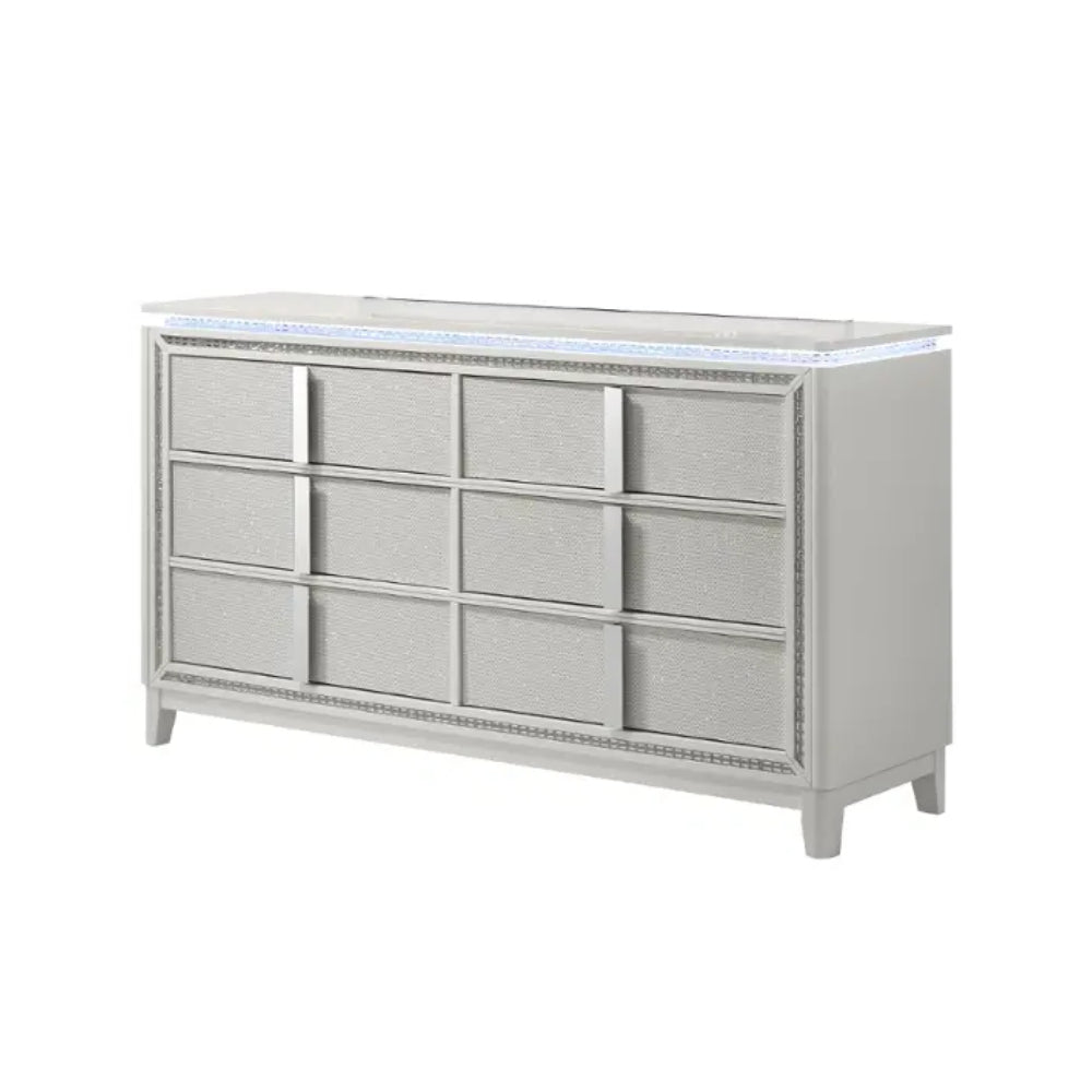 Seoul Queen Size (4-Piece) Bedroom Set by Lifestyle - White