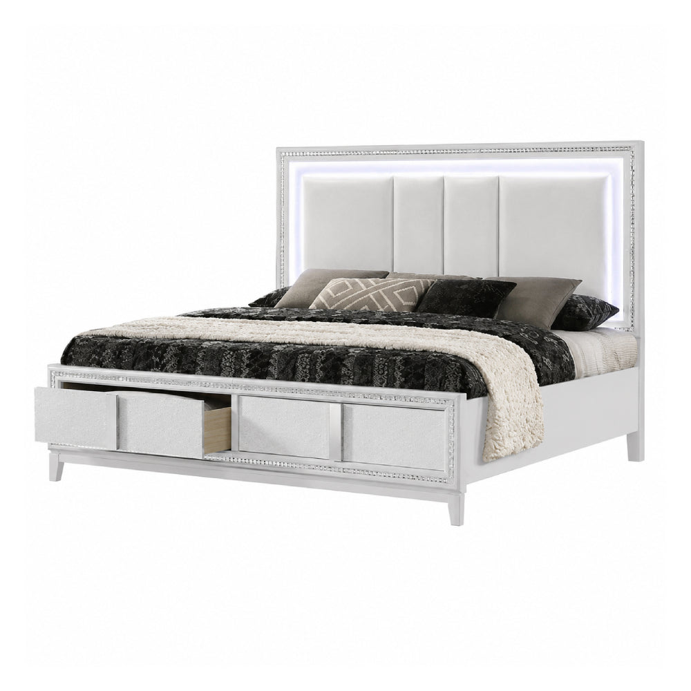 Seoul Queen Size (4-Piece) Bedroom Set by Lifestyle - White
