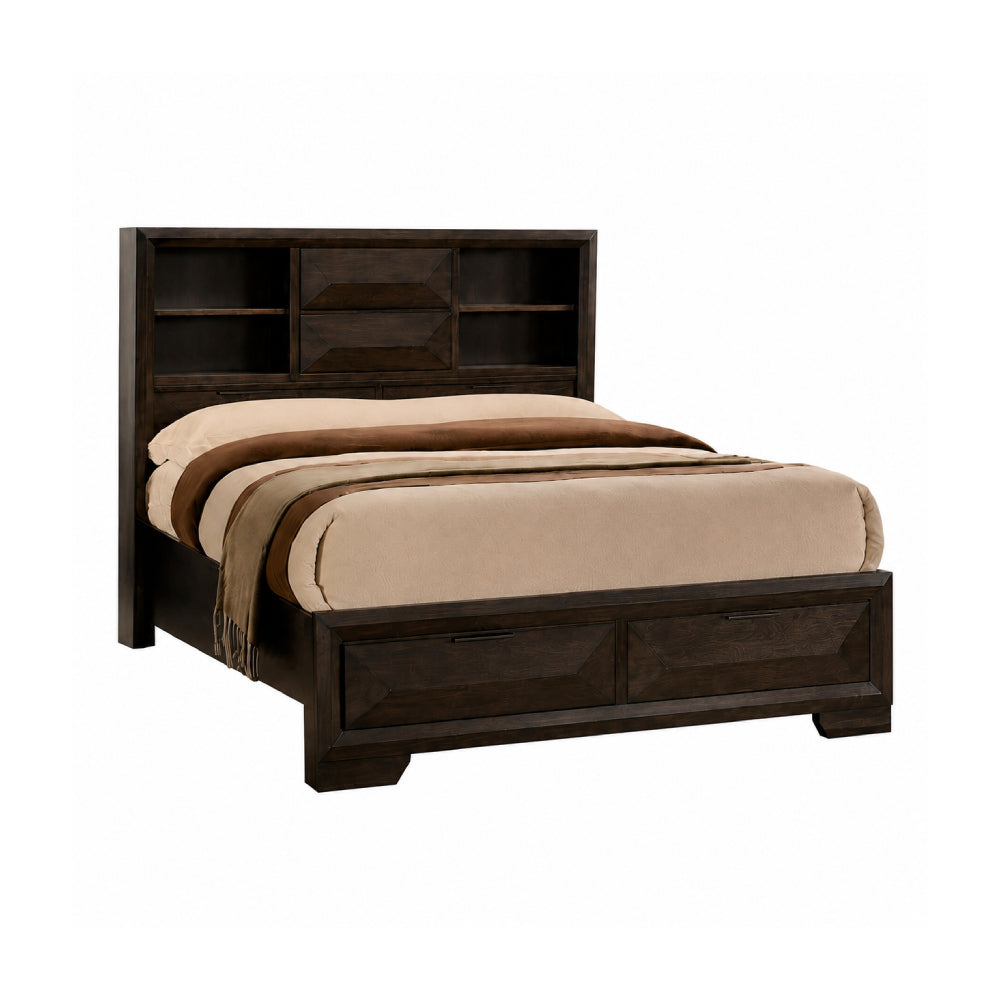 Brooke Queen Size (4-Piece) Bedroom Set by Acme Furniture - Brown