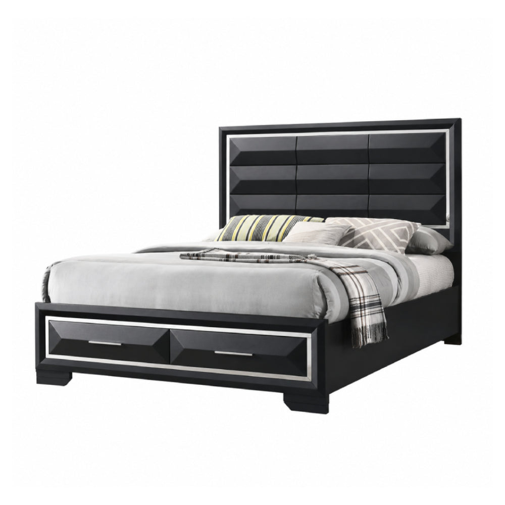 Genoa Queen Bed by Best Home - Black