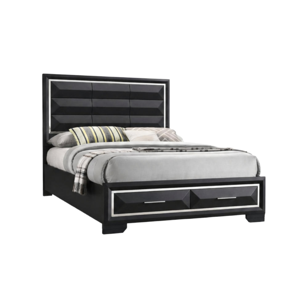 Genoa Queen Bed by Best Home - Black