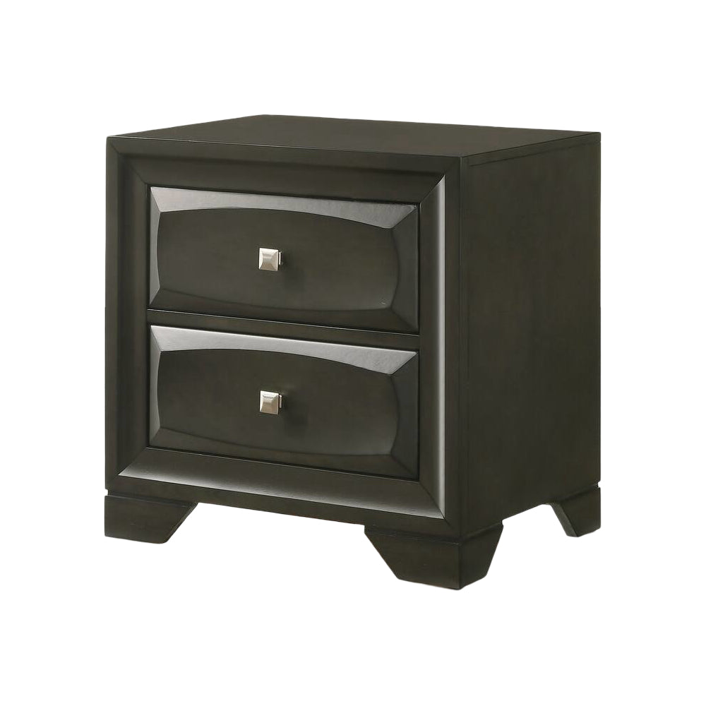 Valeria Nightstand with 2 Drawers by Best Home - Gray
