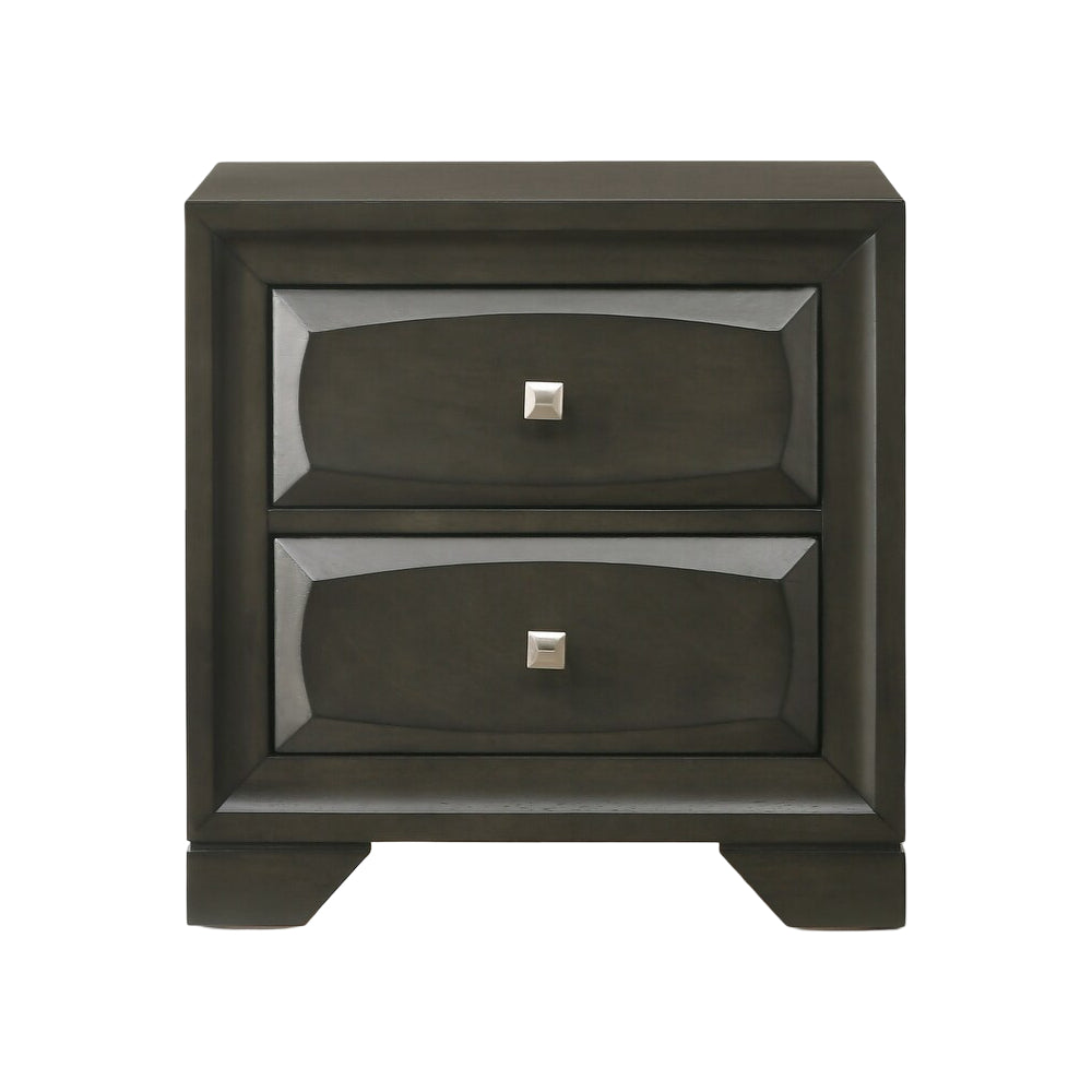 Valeria Nightstand with 2 Drawers by Best Home - Gray