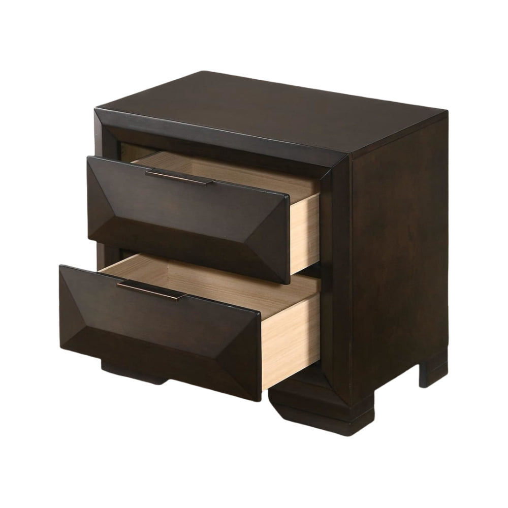 Brooke Nightstand with 2 Drawers by Best Home - Brown