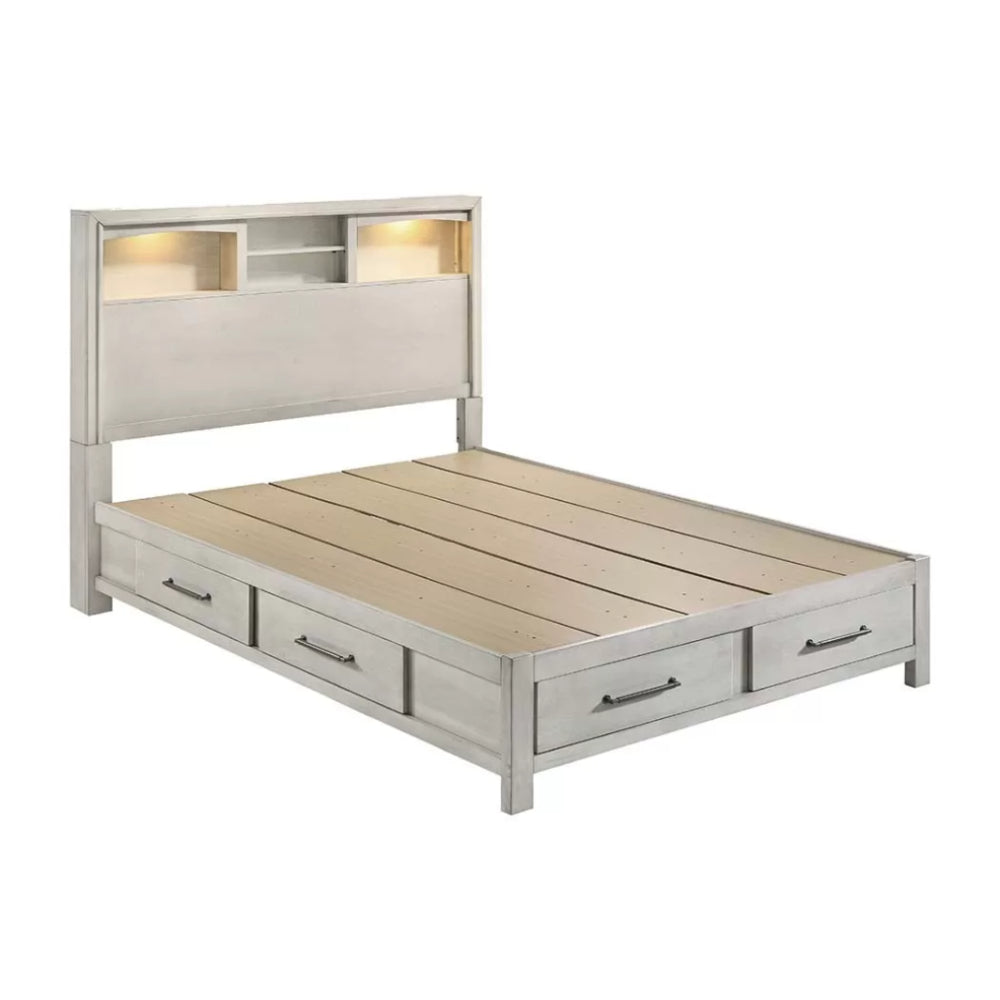 Ava Queen Size (4-Piece) Bedroom Set by Best Home - White