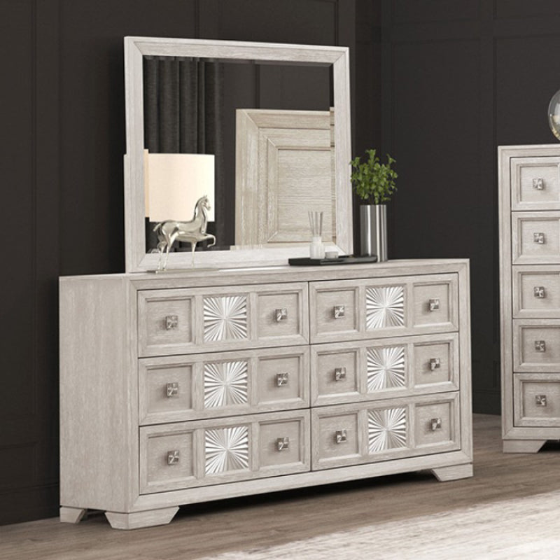 Argenthart King Bedroom Set (4-Piece) by Furniture of America - Gray