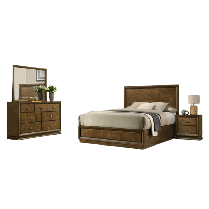 Kirkham Full Bedroom Set (4-Piece) by Furniture of America - Brown