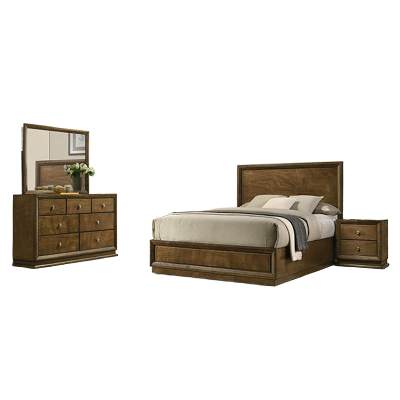 Kirkham Twin Bedroom Set (4-Piece) by Furniture of America - Brown
