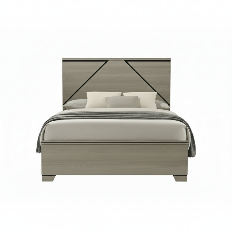 Bundle: Joanna Bedroom Set by Acme Furniture - Beige + Lawrence Motion Sofa and Love Seat by Best Home - Black