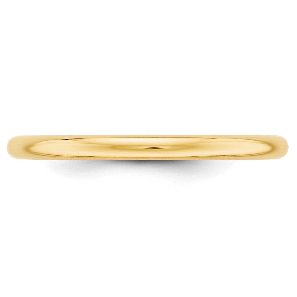 14K Yellow Gold Unisex Half Round Band Ring