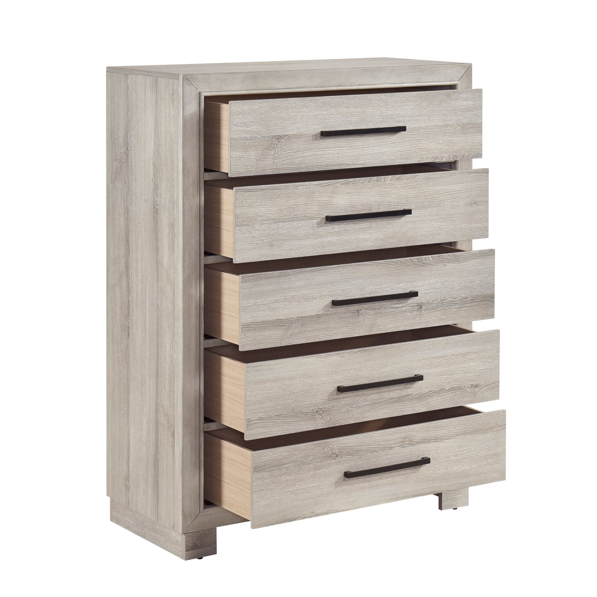 Everett 49.5" Chest with 5 Dovetail Drawers by Homelegance - Gray