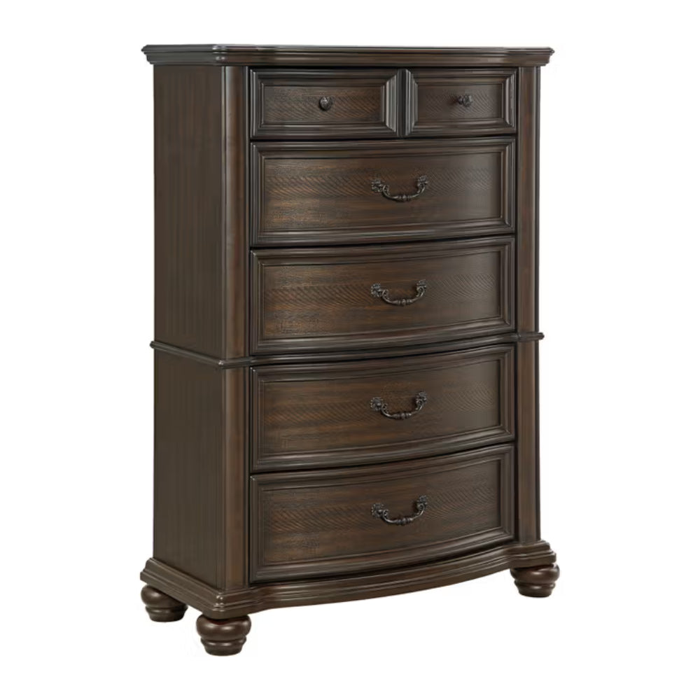 Brunswick 54" Chest with 5 Drawers by Elements - Brown