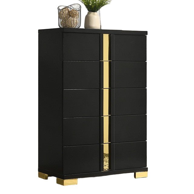 48" Lillestrom Chest by Furniture of America - Black/Gold