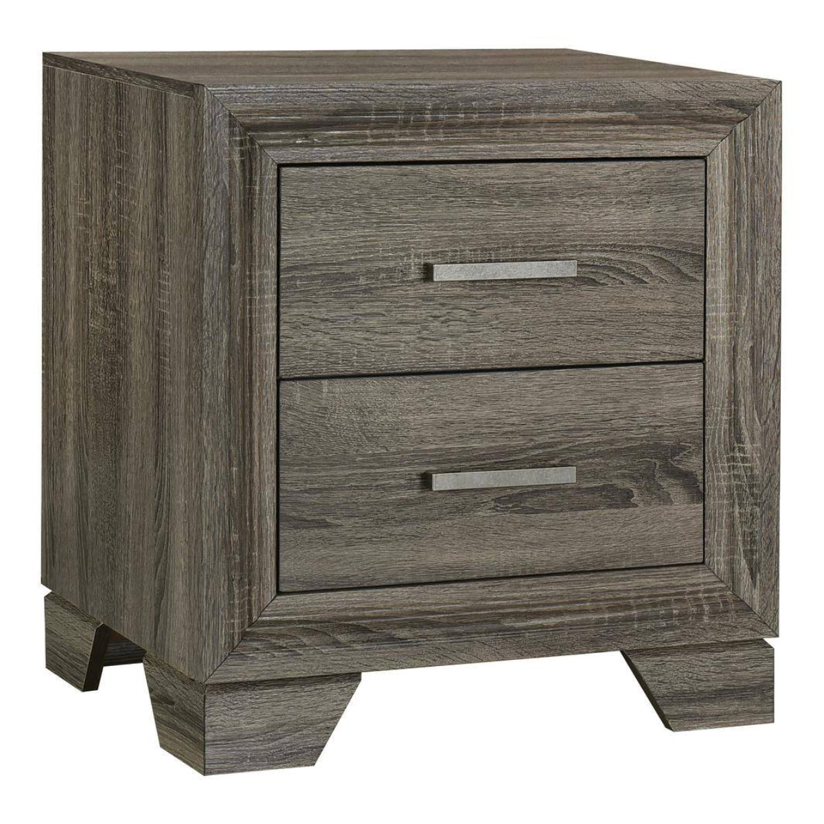 Wright 21.75" Nightstand Bedside Table with 2-Drawer by Coaster - Brown