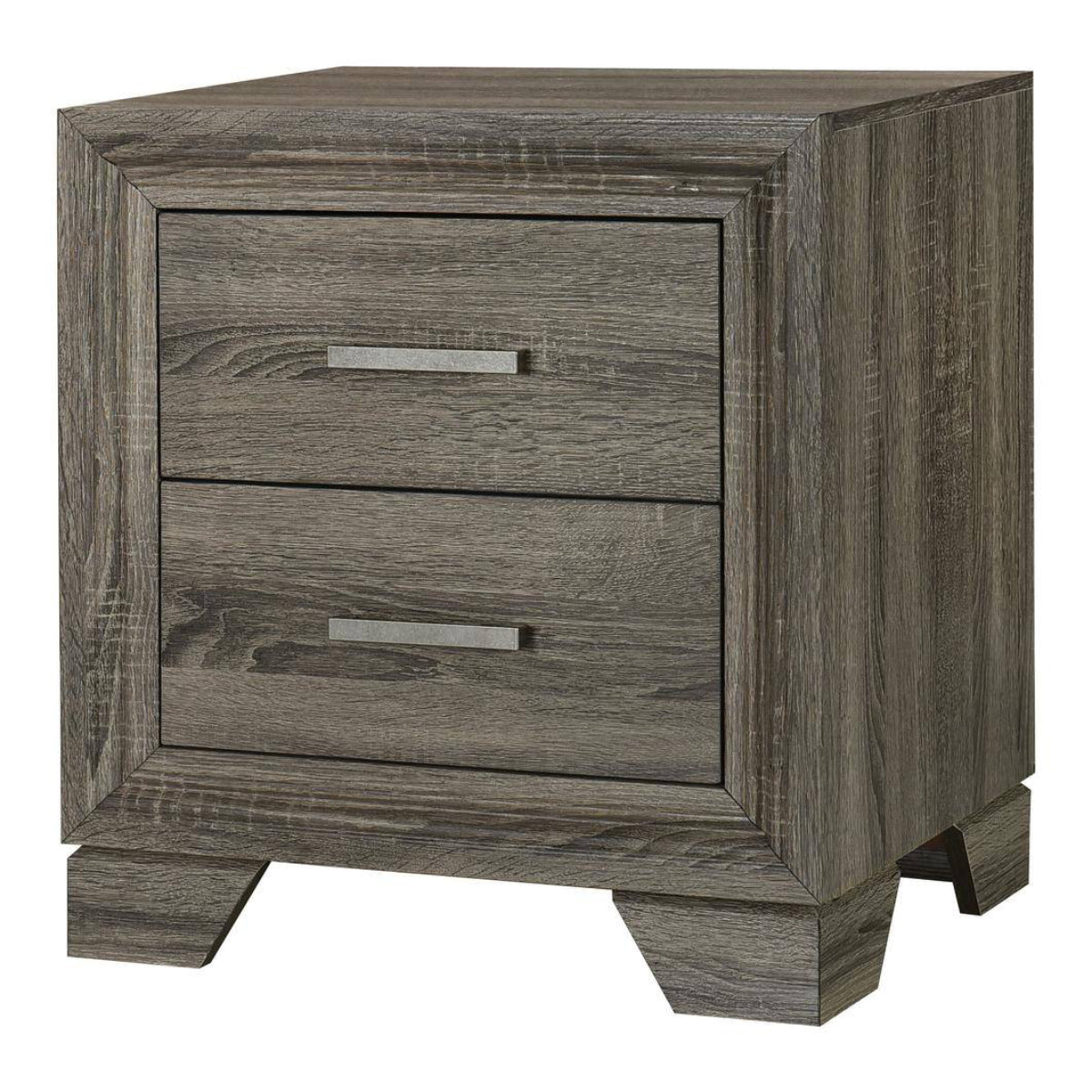 Wright 21.75" Nightstand Bedside Table with 2-Drawer by Coaster - Brown