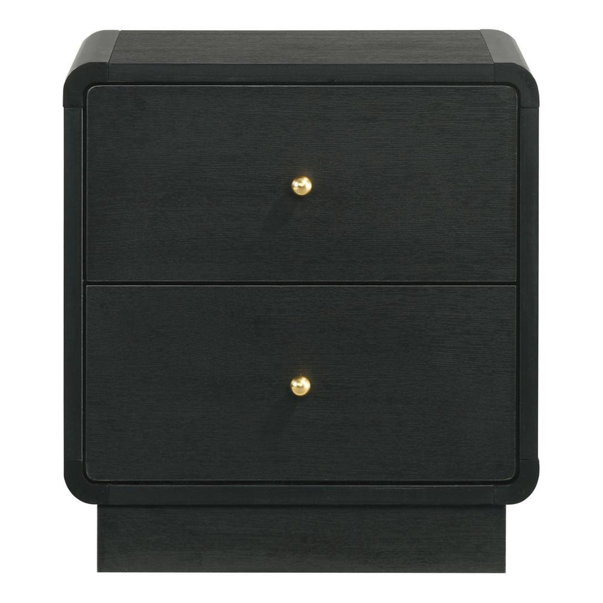 Cavelle 21.75" Nightstand Bedside Table with 2-Drawer by Coaster - Black