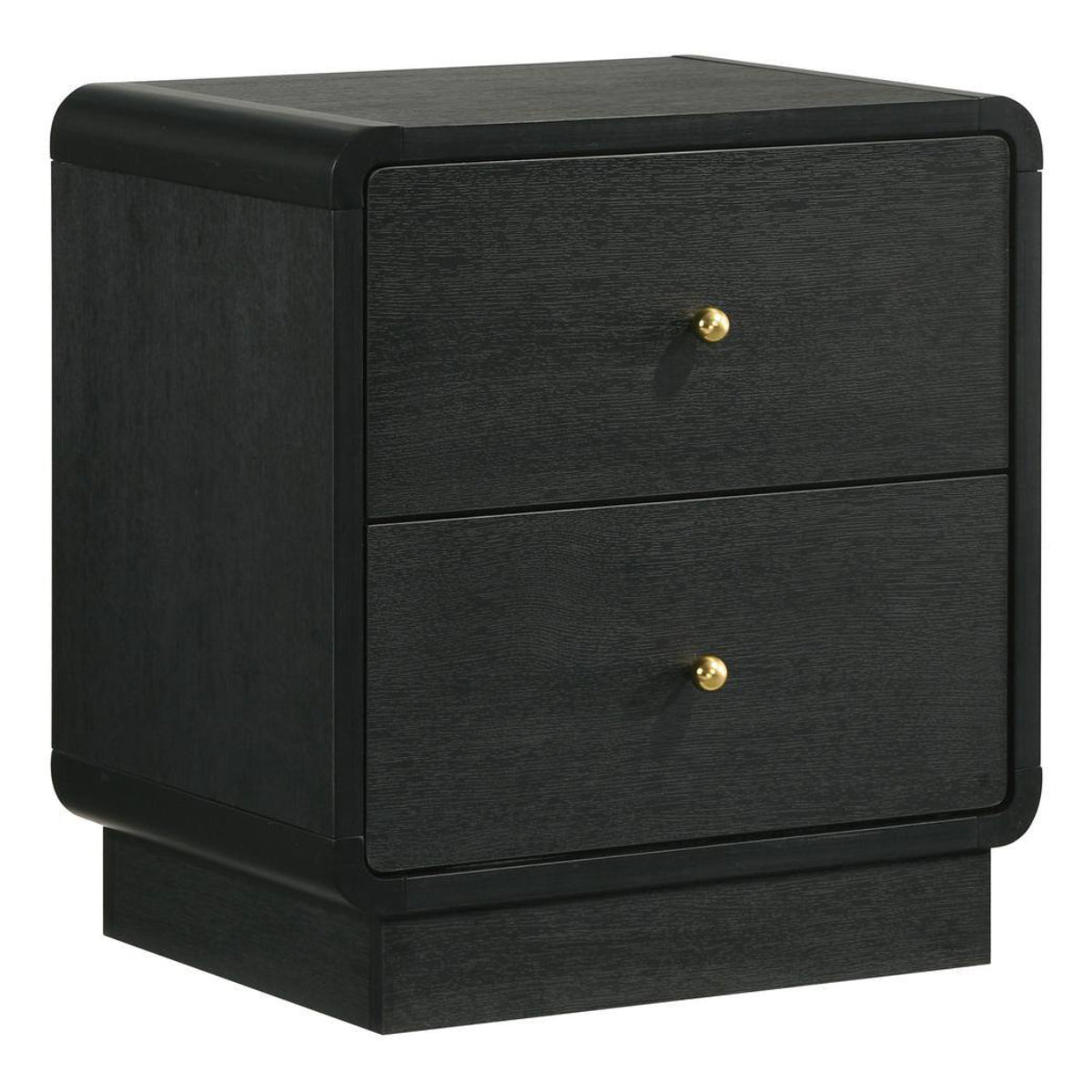 Cavelle 21.75" Nightstand Bedside Table with 2-Drawer by Coaster - Black