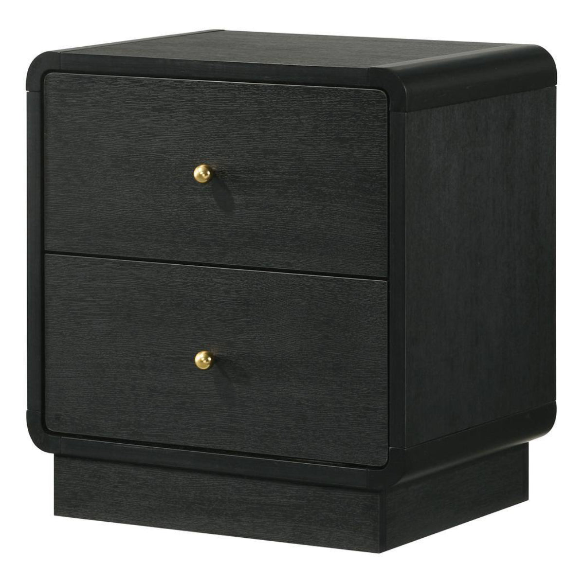 Cavelle 21.75" Nightstand Bedside Table with 2-Drawer by Coaster - Black