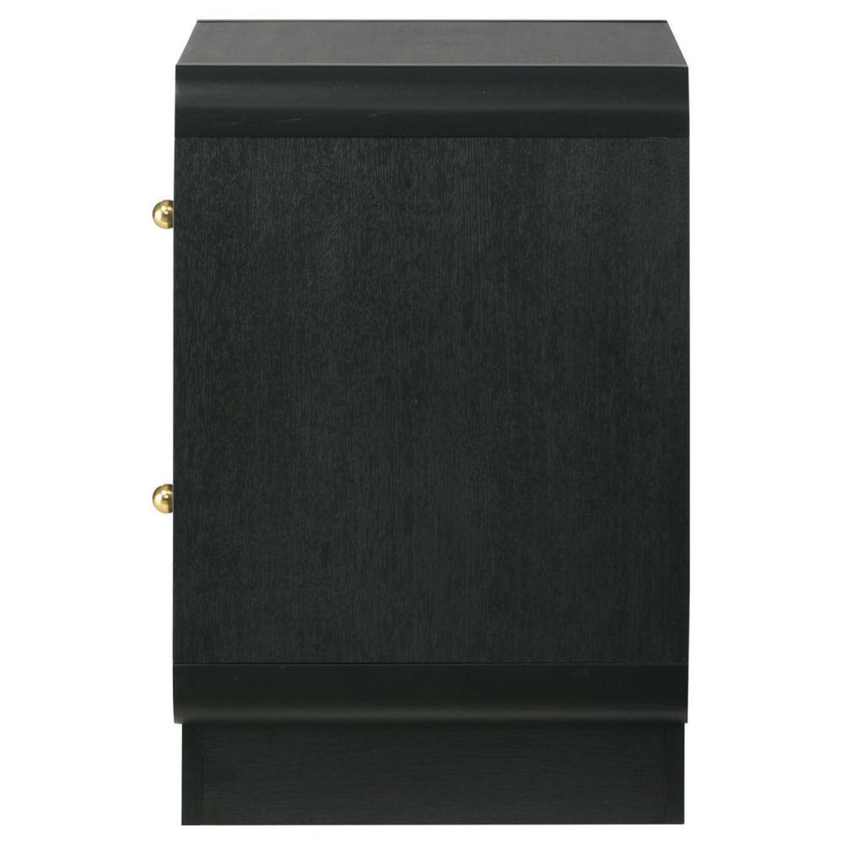 Cavelle 21.75" Nightstand Bedside Table with 2-Drawer by Coaster - Black